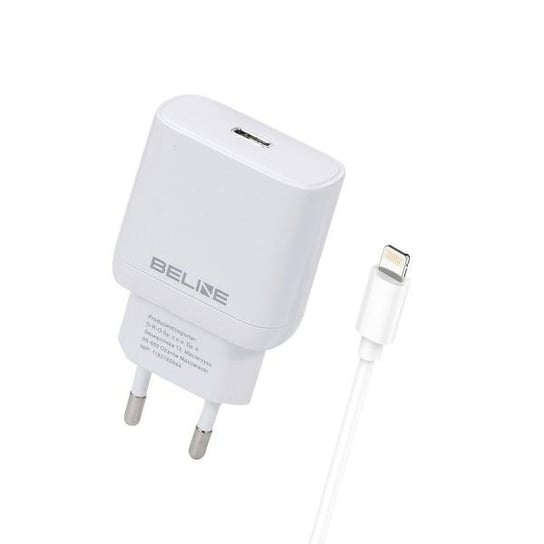 Beline Ładowarka Sieciowa Domowa 1X Usb-C 30W + Kabel Lightning Biała /White Pd 3.0 Blncw30L Gan Beline