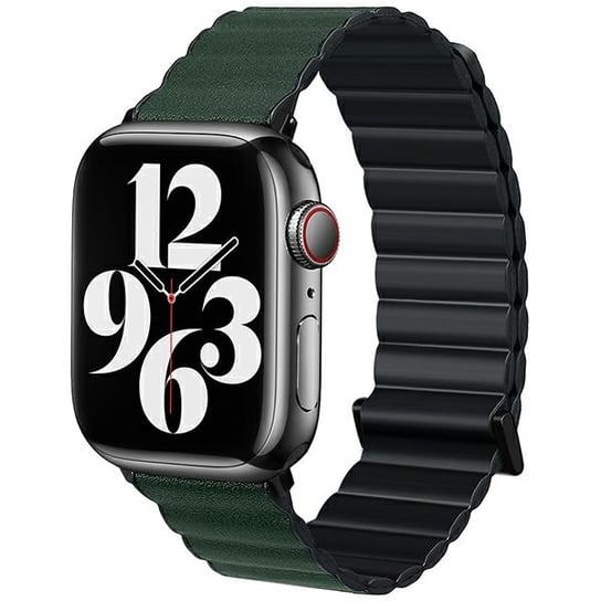 Beline pasek Apple Watch Magnetic Pro 42/44/45/49mm czarno/zielony  black/green box Beline
