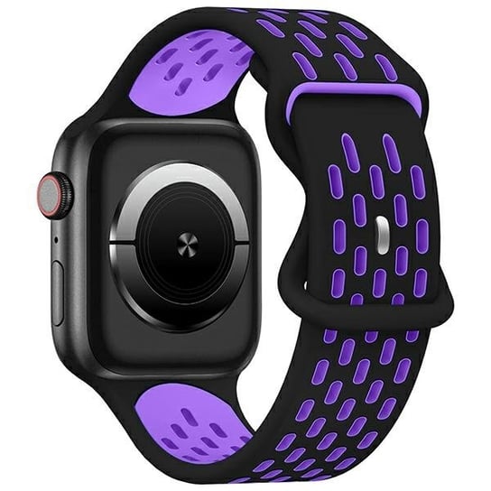 Beline pasek Apple Watch New Sport Silicone 38/40/41mm czarno-fioletowy  black/purple box Beline