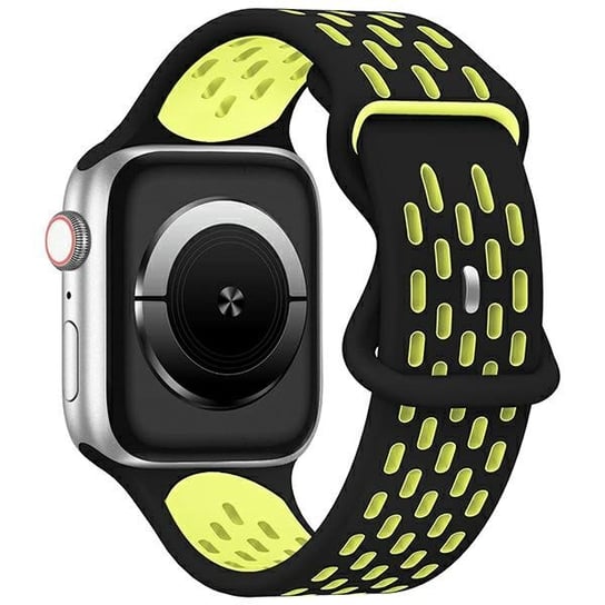 Beline pasek Apple Watch New Sport Silicone 42/44/45/49mm czarno-żółty black/yellow box Beline