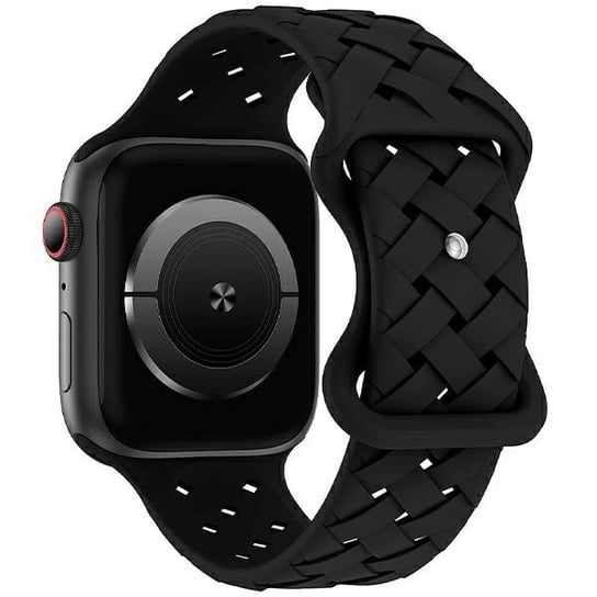 Beline pasek Apple Watch Silicone Woven 42/44/45/49mm czarny /black box Beline