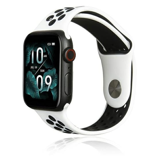 Beline Pasek Apple Watch Sport Silicone 38/40/41Mm Biało-Czarny White/Black Beline