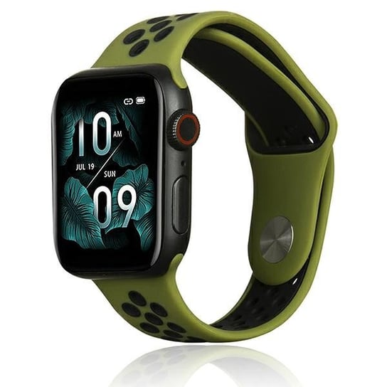 Beline Pasek Apple Watch Sport Silicone 38/40/41Mm Zielono-Czarny Green/Black Beline