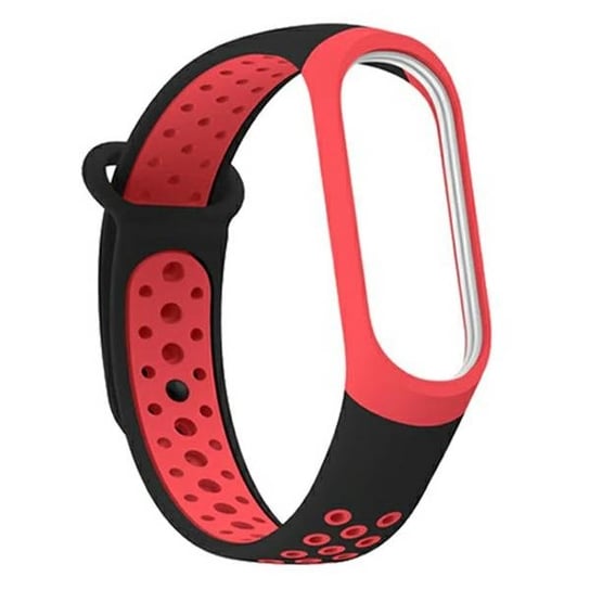 Beline pasek Mi Band 3/4 design czarny-czerwony/black-red Beline