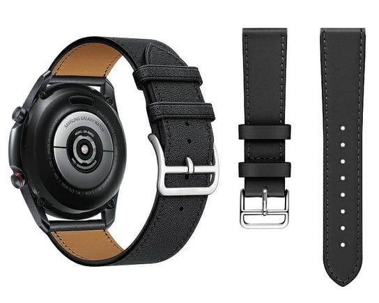 Beline pasek Watch Hermes Leather do zegarków 20mm - czarny /black box Beline