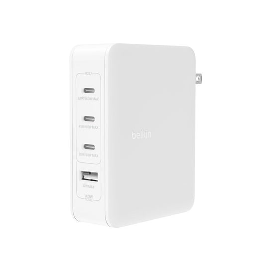 BELKIN ŁADOWARKA 140W 4-PORT GAN, BIAŁA Belkin