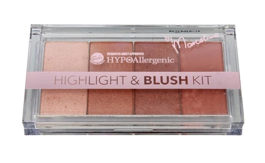 Bell, HypoAllergenic Highlight & Blush Kit, zestaw rozświetlaczy i różu 01, 20 g Bell
