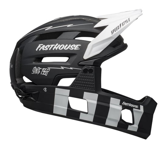 BELL kask rowerowy full face SUPER AIR R MIPS SPHERICAL matte black white fasthouse BEL-7127386 Bell