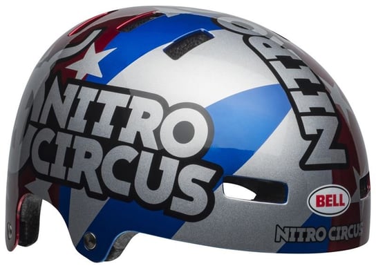 BELL LOCAL kask bmx nitro circus gloss silver blue red Bell