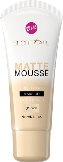 Bell, Secretale Matte Mousse Make-Up, podkład matująco-kryjący w musie 01 Nude, 30 g Bell