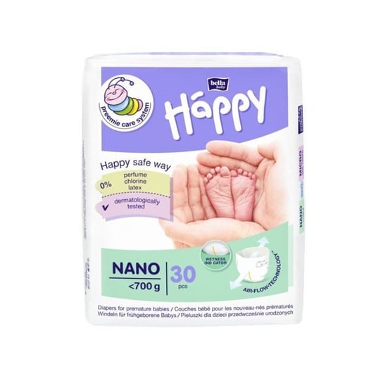 Bella Baby, Happy Nano, Pieluszki dla wcześniaków do 700g, 30 szt. Bella Baby Happy