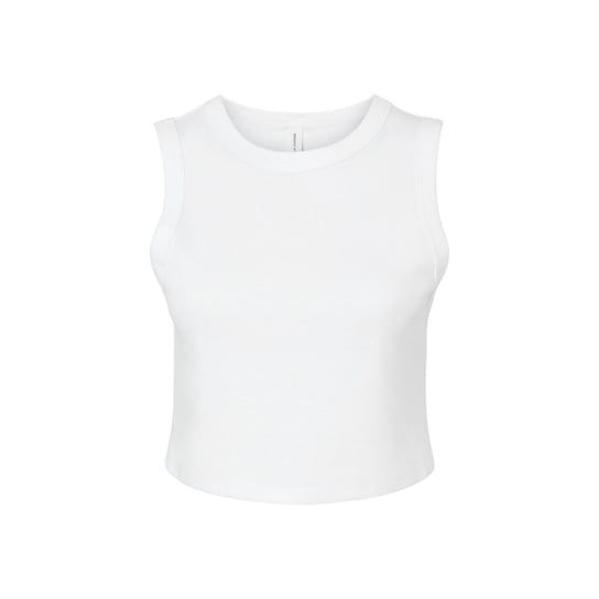 Bella + Canvas Podkoszulek Damski/płciowy Muscle Micro-Rib Cropped Tank Top (L / Biały) B&C