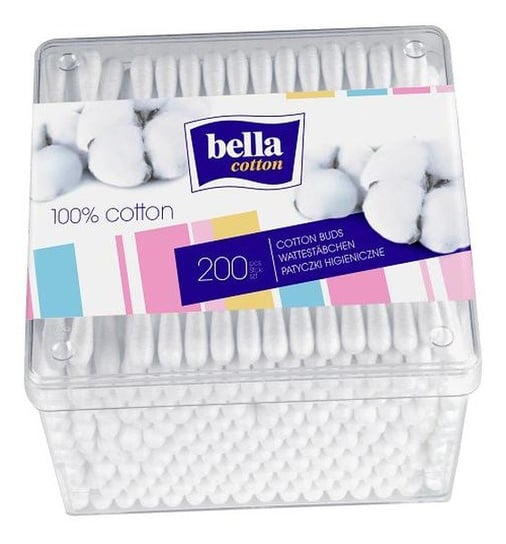 Bella, patyczki kosmetyczne w pudełku Cotton, 200 szt. Bella