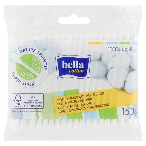 Bella, patyczki kosmetyczne zapas Cotton, 160 szt. Bella