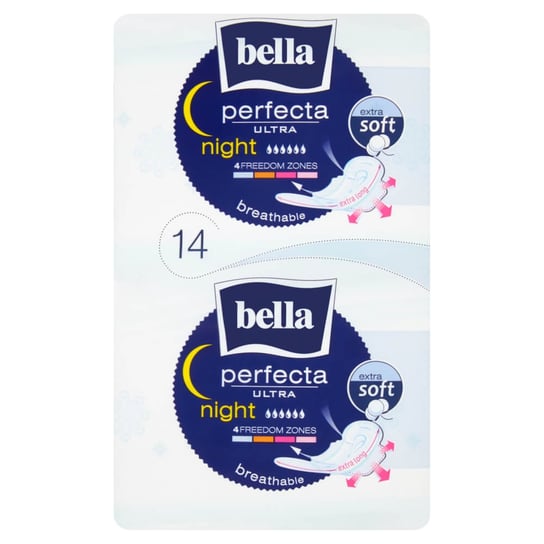 Bella Perfecta Ultra Night Extra Soft, podpaski higieniczne, 14 sztuk TZMO