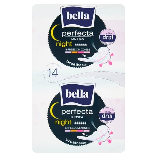 Bella Perfecta Ultra Night, podpaski higieniczne, 14 sztuk Bella