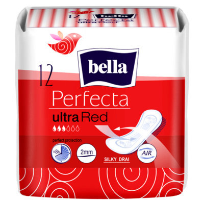Bella, Perfecta Ultra Red, podpaski, 12 szt. Bella
