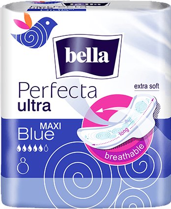 Bella, Podpaski Perfecta Maxi Blue Duo, 16 szt. Bella