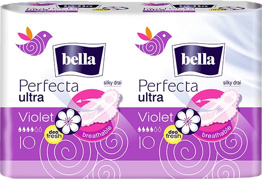 Bella, Podpaski Perfecta Violet Duo, 20 szt. Bella