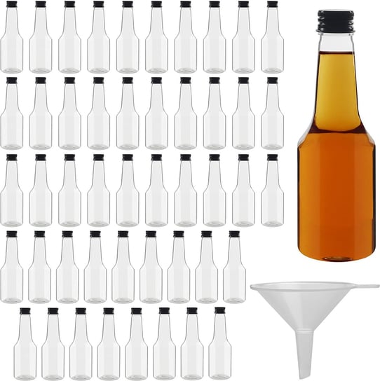BELLE VOUS Małe butelki na wódkę (48 sztuk) - 100 ml - małe butelki wielokrotnego użytku, z tworzywa sztucznego Inna marka