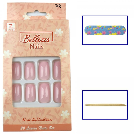 Bellezza, Tipsy Paznokcie Sztuczne Kwadrat - Gloss - 24 Szt. - D2 Bellezza