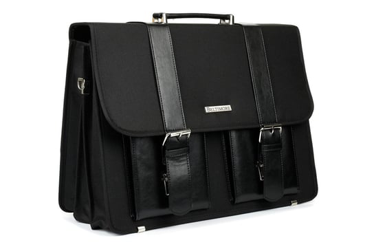 Beltimore luksusowa męska aktówka teczka torba duża na laptopa I36 czarny Beltimore