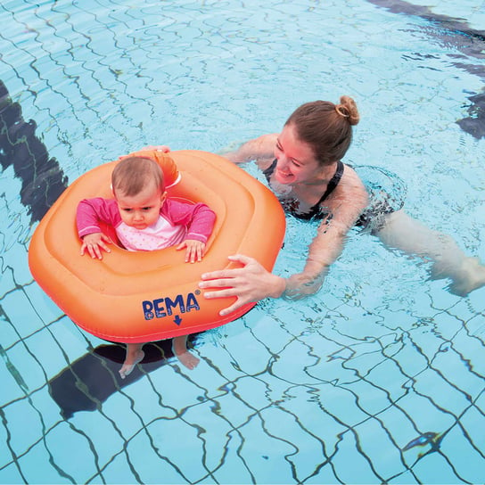 BEMA Koło do pływania dla niemowląt, PVC, pomarańczowe BEMA