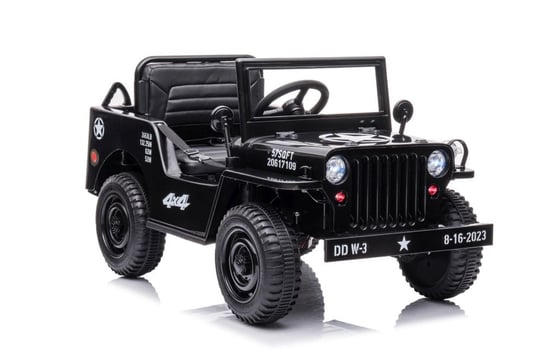 Bemi, Jeep na akumulator Wojskowy 4 Silniki 12V Czarny Bemi