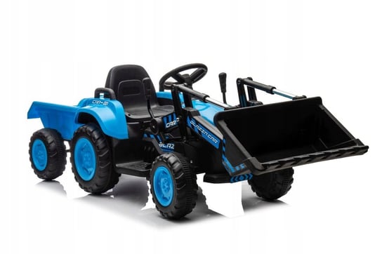 Bemi, Traktor na Akumulator z Przyczepą i Łyżką 2x45W 12V Niebieski Bemi