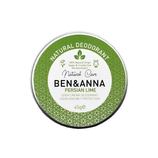Ben&Anna, Natural Deodorant naturalny dezodorant w kremie w aluminiowej puszce Persian Lime 45g Ben&Anna