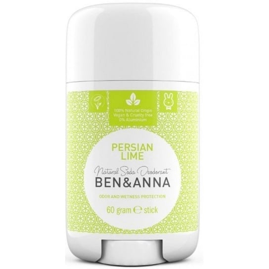 Ben&Anna, Natural Soda Deodorant, naturalny dezodorant na bazie sody Persian Lime, 60 g Ben&Anna