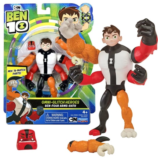 BEN10, figurka kolekcjonerska Omni-Glitch Heroes Four Arms-Rath Giochi Preziosi