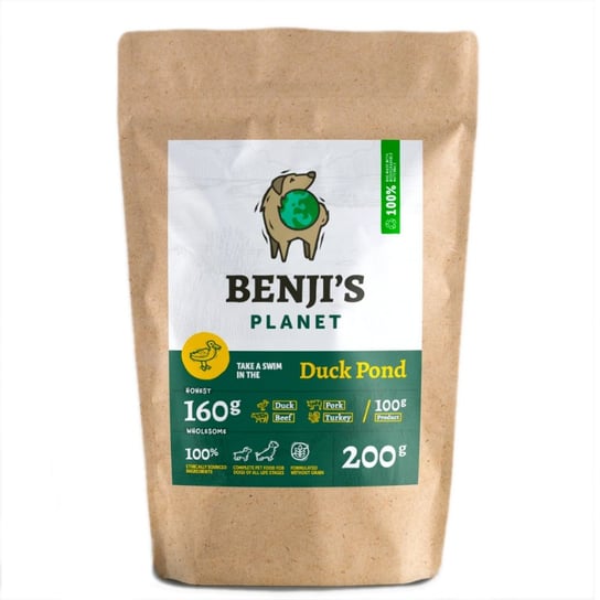 Benji's Duck Pond kaczka i wołowina 200g Benji’s Planet