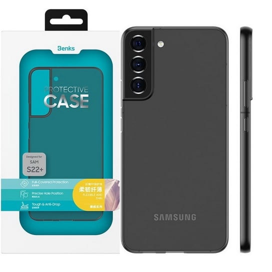 Benks Lollipop PP Case 0.4mm ultra cienkie etui - Samsung Galaxy S22 Plus (Frosted Black) Benks
