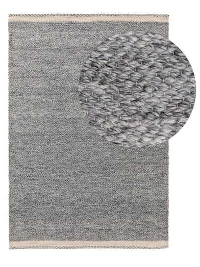 Benuta, Dywan krótkowłosy Kiah Styl Minimalistyczny, Szary, rozmiar 80x150 cm Flhf