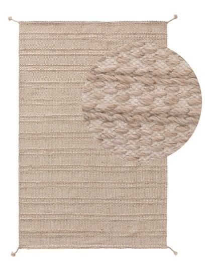 Benuta, Dywan krótkowłosy Rene Styl Minimalistyczny, Beżowy, rozmiar 80x150 cm Flhf