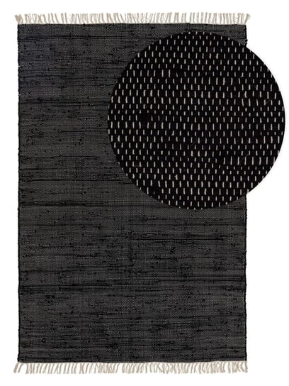 Benuta, Dywan krótkowłosy Tom Styl Minimalistyczny, Czarny, rozmiar 60x100  cm Benuta