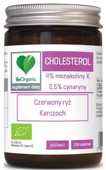 BeOrganic Cholesterol BIO 400 mg (100 tabletek) BeOrganic