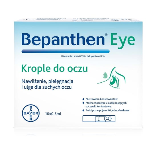 Bepanthen Eye, krople do oczu, 10 x 0,5 ml Bepanthen