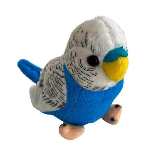 Beppe, Maskotka, Papuga falista, 13 cm, biało-niebieska Beppe