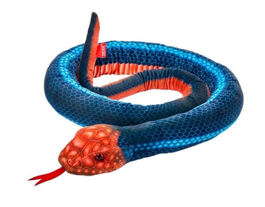 Beppe, Maskotka Wąż niebiesko-pomaarańczowy 180cm Beppe