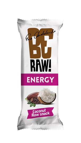 BeRaw, baton Energy surowe kakao & kokos, 40 g PURELLA