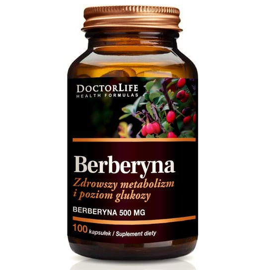 Berberyna 500 mg  Suplement diety, 100 kaps. - Doctor Life Doctor Life