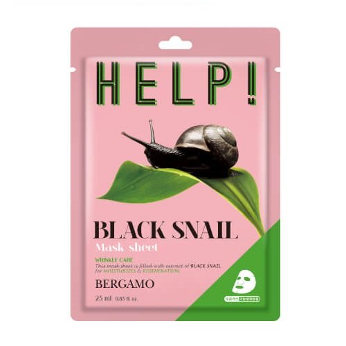 Bergamo Help Sheet Mask , Maska do twarzy z Black Snail,25 ml Bergamo