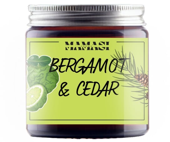 Bergamot & Cedar Świeca Sojowa Zapachowa W Szkle 120Ml Upominek Mamasi Candle