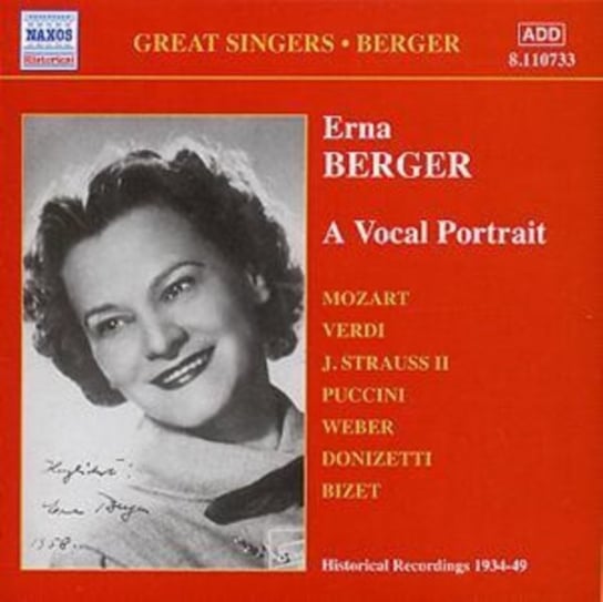 BERGER E VOCAL PORTRAIT1934-49 Berger Erna