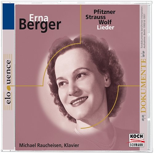 Berger singt Pflitzner-, Strauss-, Wolf-Lieder Erna Berger