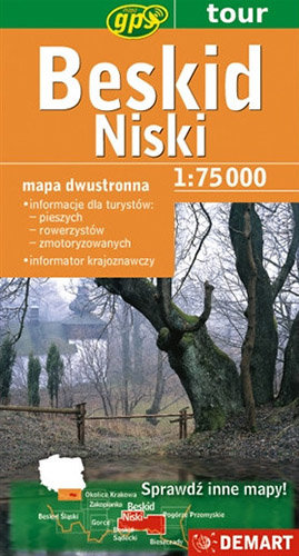 Beskid Niski. Mapa turystyczna 1:75 000 Opracowanie zbiorowe