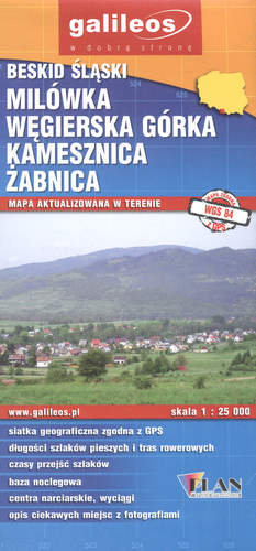 Beskid Śląski, Milówka, Węgierska Górka, Kamesznica, Żabnica. Mapa 1:25 000 Opracowanie zbiorowe