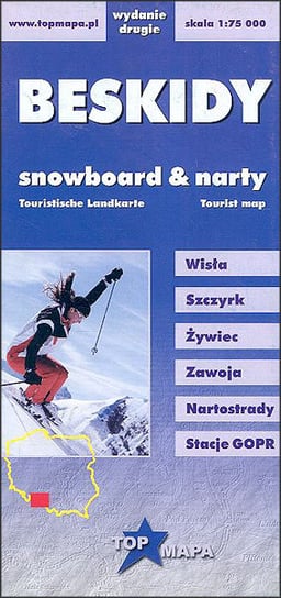 Beskidy. Snowboard & narty. Skala 1:75 000 Pietruska & Partner